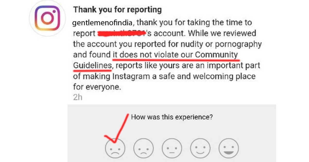 Reporting the Account to Instagram